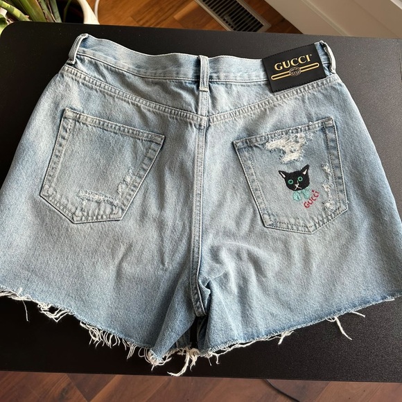 NEW 100% Authentic GUCCI Denim Shorts - Picture 8 of 13